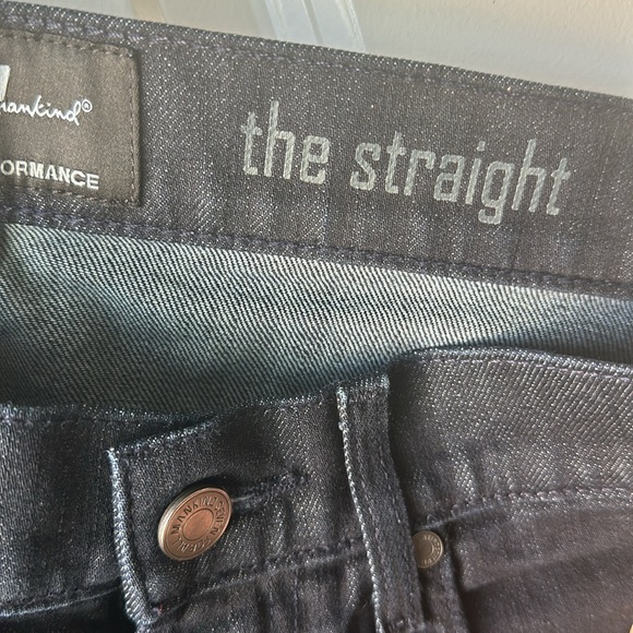 7FAM Luxe Performance The Straight Dark Blue Jeans - Picture 3 of 8